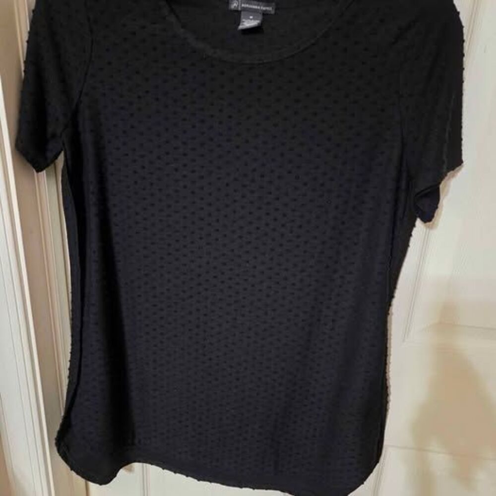 Adrianna Papell womens medium black short sleeve shirt
